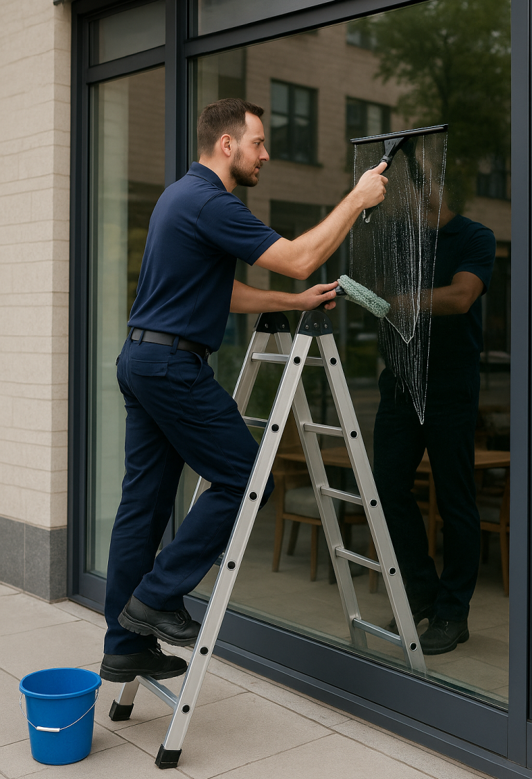 Glasreinigung von Priebs Gebäudereinigung – streifenfrei sauber in Zittau und Ostritz.